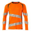 T-shirt lange mouwen 19081 - 1418 - hi-vis oranje/donkerantraciet