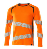 T-shirt lange mouwen 19081 - 1418 - hi-vis oranje/donkerantraciet