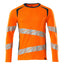T-shirt lange mouwen 19081 - 1444 - hi-vis oranje/donkerpetrol