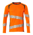 T-shirt lange mouwen 19081 - 1444 - hi-vis oranje/donkerpetrol