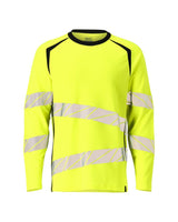 T-shirt lange mouwen 19081 - 1709 - hi-vis geel/zwart