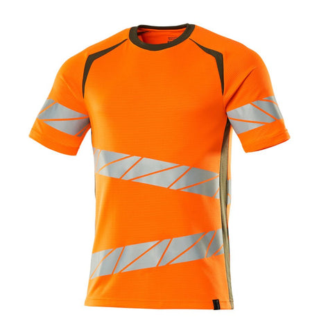 T-shirt 19082 - 1433 - hi-vis oranje/mosgroen