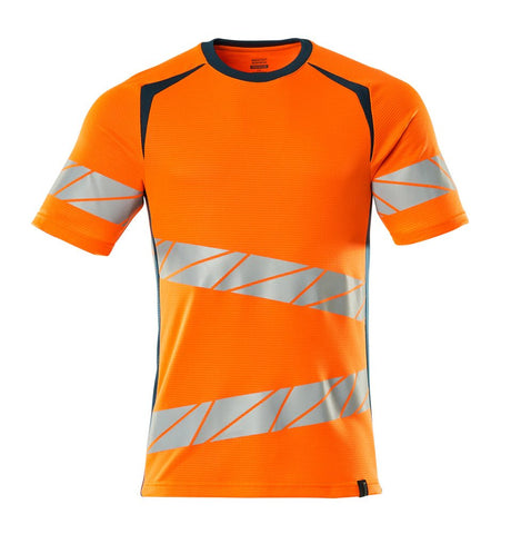 T-shirt 19082 - 1444 - hi-vis oranje/donkerpetrol