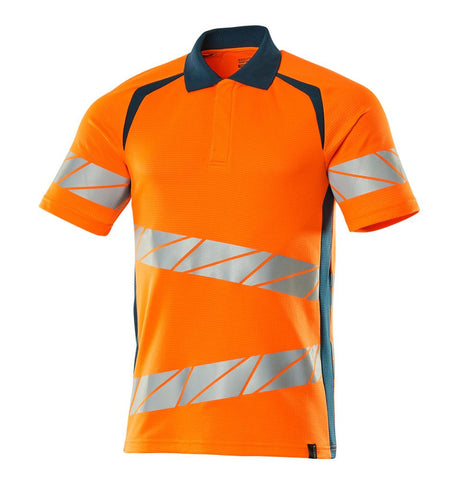 Poloshirt Bicolor Accelerate Safe 19083 - 1444 - hi-vis oranje/donkerpetrol