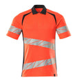 Poloshirt Bicolor Accelerate Safe 19083 - 22210 - hi-vis rood/donkermarine