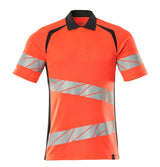 Poloshirt Bicolor Accelerate Safe 19083 - 22210 - hi-vis rood/donkermarine