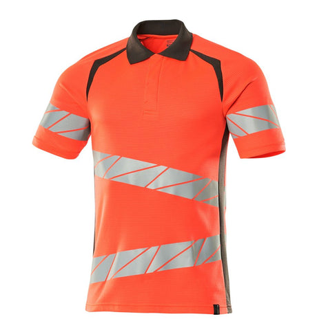 Poloshirt Bicolor Accelerate Safe 19083 - 22218 - hi-vis rood/donkerantraciet