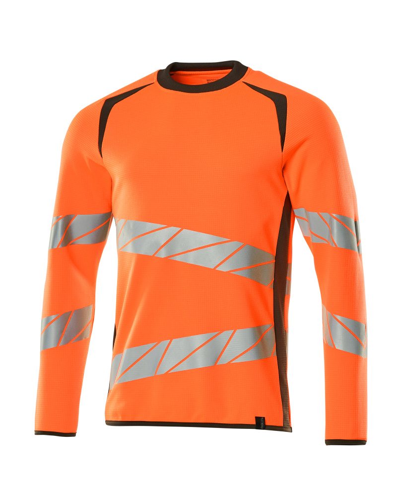 Sweatshirt 19084 - 1418 - hi-vis oranje/donkerantraciet