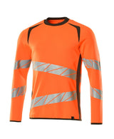 Sweatshirt 19084 - 1418 - hi-vis oranje/donkerantraciet