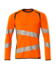 Sweatshirt 19084 - 1433 - hi-vis oranje/mosgroen