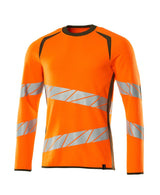 Sweatshirt 19084 - 1433 - hi-vis oranje/mosgroen