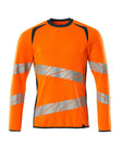 Sweatshirt 19084 - 1444 - hi-vis oranje/donkerpetrol