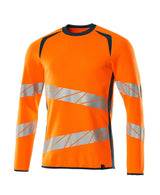 Sweatshirt 19084 - 1444 - hi-vis oranje/donkerpetrol