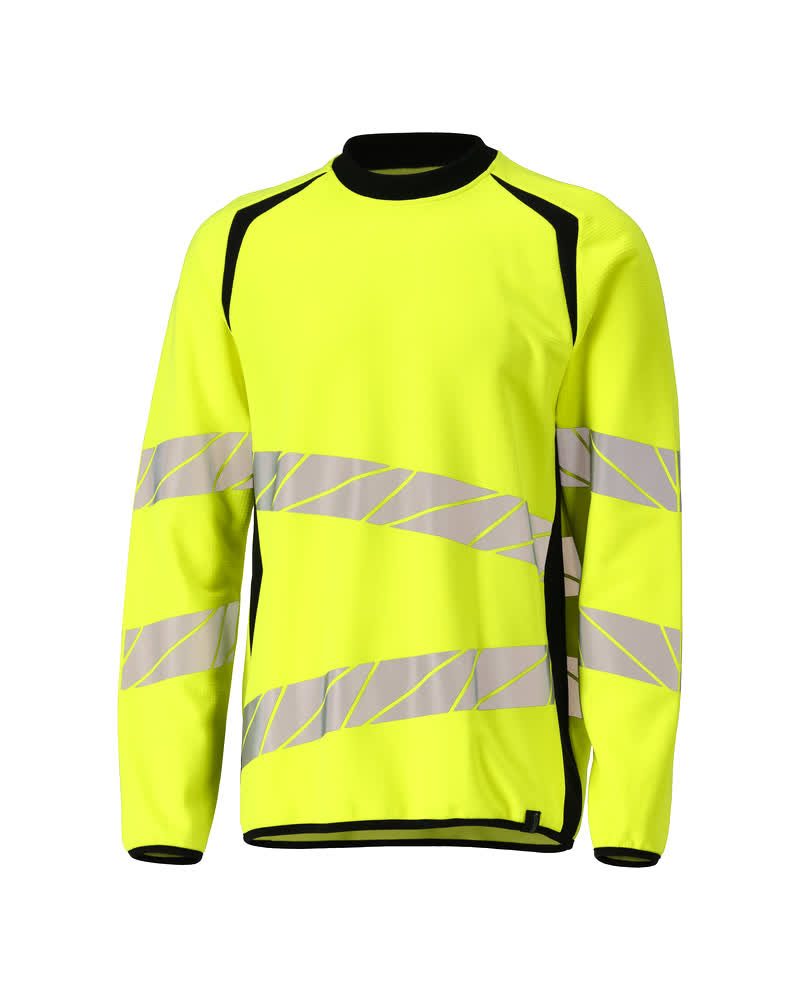 Sweatshirt 19084 - 1709 - hi-vis geel/zwart