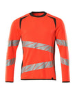 Sweatshirt 19084 - 22218 - hi-vis rood/donkerantraciet