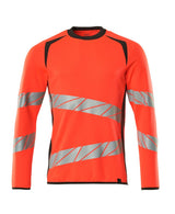 Sweatshirt 19084 - 22218 - hi-vis rood/donkerantraciet