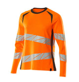 T-shirt lange mouwen Dames 19091 - 1418 - hi-vis oranje/donkerantraciet