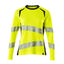 T-shirt lange mouwen Dames 19091 - 17010 - hi-vis geel/donkermarine