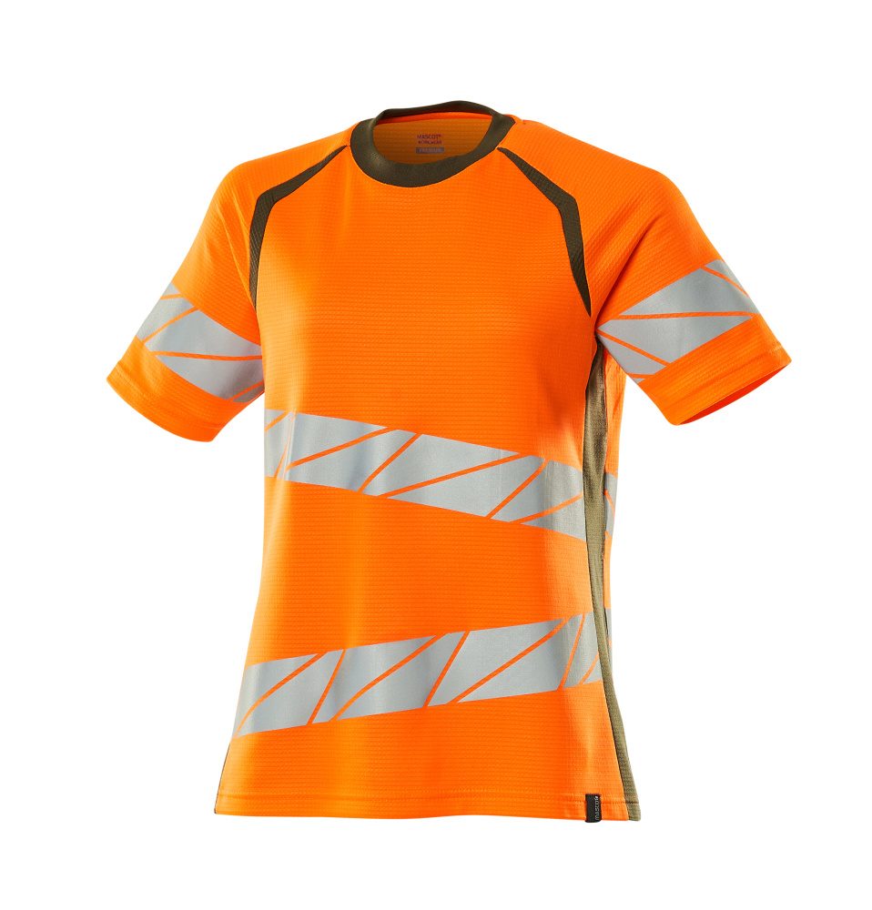 T-shirt Dames 19092 - 1433 - hi-vis oranje/mosgroen