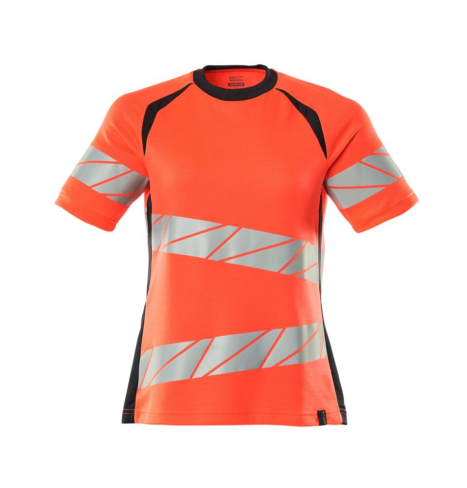 T-shirt Dames 19092 - 22210 - hi-vis rood/donkermarine