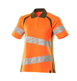 Poloshirt Dames 19093 - 1433 - hi-vis oranje/mosgroen