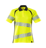 Poloshirt Dames 19093 - 17010 - hi-vis geel/donkermarine