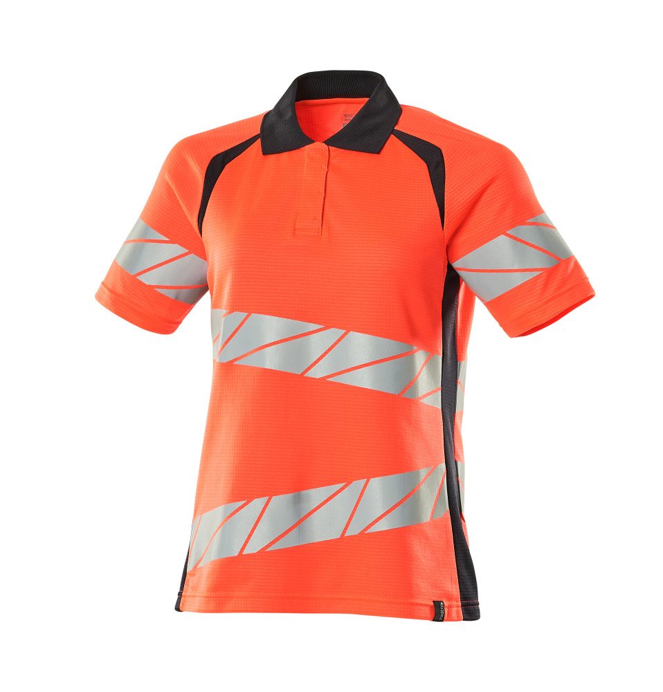 Poloshirt Dames 19093 - 22210 - hi-vis rood/donkermarine