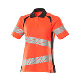 Poloshirt Dames 19093 - 22210 - hi-vis rood/donkermarine