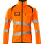 Fleecetrui met rits 19103 - 1418 - hi-vis oranje/donkerantraciet