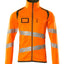 Fleecetrui met rits 19103 - 1433 - hi-vis oranje/mosgroen