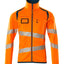 Fleecetrui met rits 19103 - 1444 - hi-vis oranje/donkerpetrol