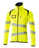 Fleecetrui met rits 19103 - 17010 - hi-vis geel/donkermarine