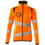 Fleecetrui met rits Dames 19153 - 1418 - hi-vis oranje/donkerantraciet