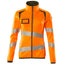 Fleecetrui met rits Dames 19153 - 1433 - hi-vis oranje/mosgroen