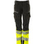 Broek met kniezakken Dames 19178 - 0917 - zwart/hi-vis geel