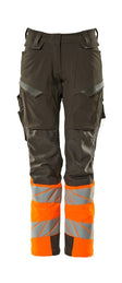 Broek met kniezakken Dames 19178 - 1814 - donkerantraciet/hi-vis oranje