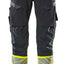 Broek met kniezakken 19179 - 01017 - donkermarine/hi-vis geel
