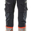 Broek met kniezakken 19179 - 10222 - donkermarine/hi-vis rood