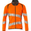 Sweatshirt met rits 19184 - 1418 - hi-vis oranje/donkerantraciet