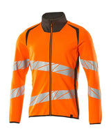 Sweatshirt met rits 19184 - 1418 - hi-vis oranje/donkerantraciet