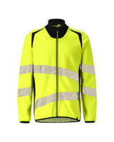 Sweatshirt met rits 19184 - 17010 - hi-vis geel/donkermarine