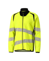 Sweatshirt met rits 19184 - 1709 - hi-vis geel/zwart