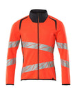 Sweatshirt met rits 19184 - 22210 - hi-vis rood/donkermarine