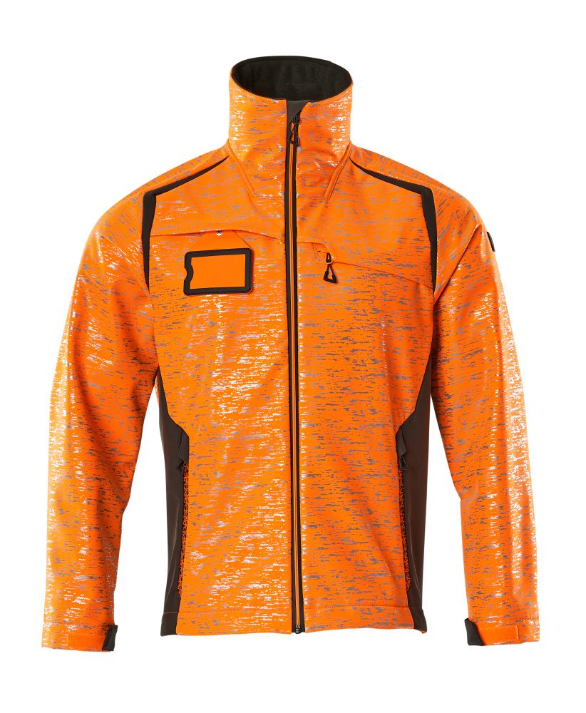 Softshell jas 19202 - 1418 - hi-vis oranje/donkerantraciet