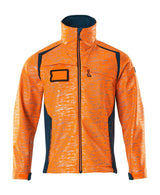 Softshell jas 19202 - 1444 - hi-vis oranje/donkerpetrol