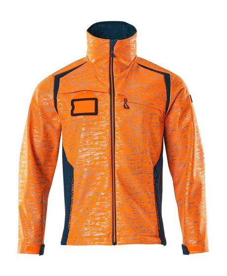 Softshell jas 19202 - 1444 - hi-vis oranje/donkerpetrol