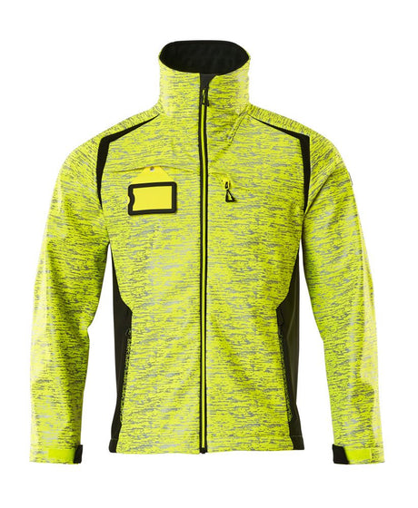 Softshell jas 19202 - 1709 - hi-vis geel/zwart