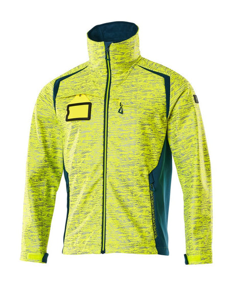 Softshell jas 19202 - 1744 - hi-vis geel/donkerpetrol