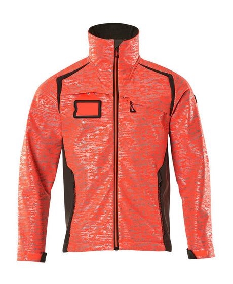 Softshell jas 19202 - 22218 - hi-vis rood/donkerantraciet