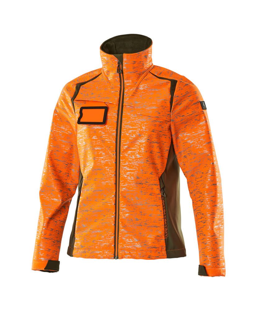 Softshell jas Dames 19212 - 1433 - hi-vis oranje/mosgroen